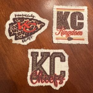NEW Kansas City Chiefs Fabric Distressed Patches
